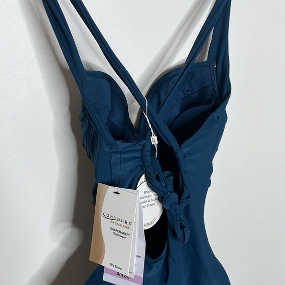 Contours By Coco Reef Shapemaker One Piece Swimsuit Lapis Blue Womens 8 32C - Picture 7 of 15